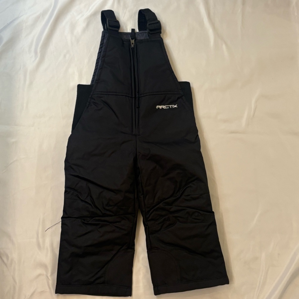 Arctix Kids Size 2T Black Insulated Bib Overalls, Snow Gear